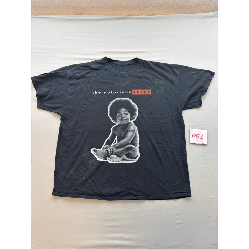 Notorious BIG Ready to Die Graphic T-Shirt Black Mens XL Hip Hop Rap Tee